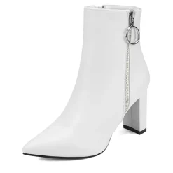Chunky High Heel Ankle Boots