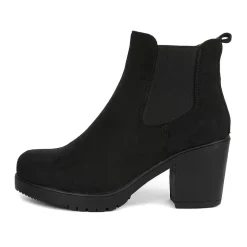 Chunky High Heel Chelsea Ankle Boots