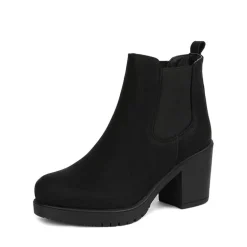 Chunky High Heel Chelsea Ankle Boots