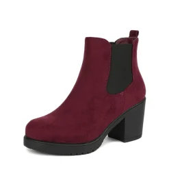 Chunky High Heel Chelsea Ankle Boots