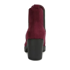 Chunky High Heel Chelsea Ankle Boots