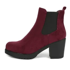 Chunky High Heel Chelsea Ankle Boots