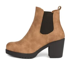 Chunky High Heel Chelsea Ankle Boots
