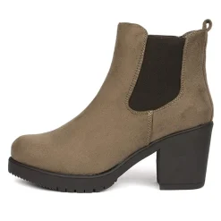 Chunky High Heel Chelsea Ankle Boots