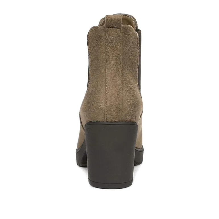 Chunky High Heel Chelsea Ankle Boots