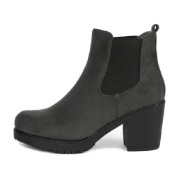Chunky High Heel Chelsea Ankle Boots