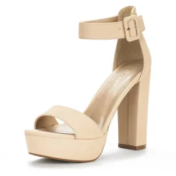 Chunky High Heel Platform Sandals