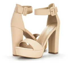 Chunky High Heel Platform Sandals