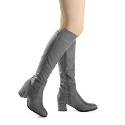 Chunky Knee High Stretch Boots