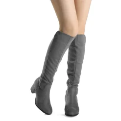 Chunky Knee High Stretch Boots