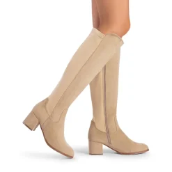 Chunky Knee High Stretch Boots