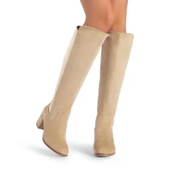 Chunky Knee High Stretch Boots