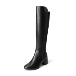 Chunky Knee High Stretch Boots