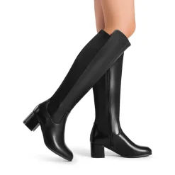 Chunky Knee High Stretch Boots