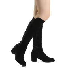 Chunky Knee High Stretch Boots