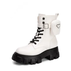 Chunky Lace-up Ankle Boots