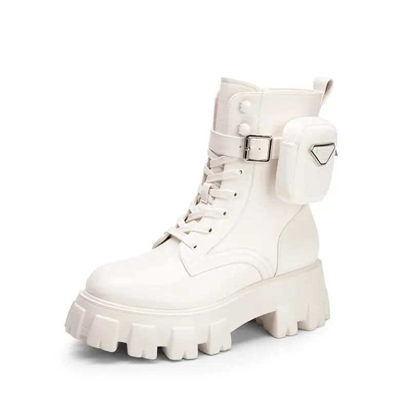 Chunky Lace-up Ankle Boots