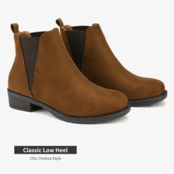 Chunky Low Heel Ankle Booties