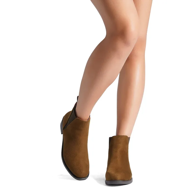 Chunky Low Heel Ankle Booties