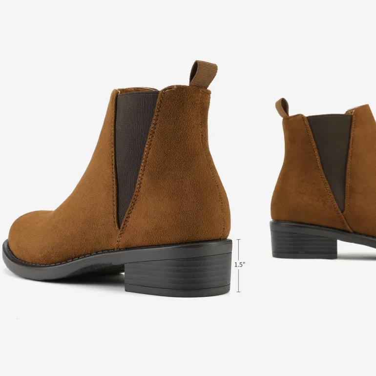 Chunky Low Heel Ankle Booties