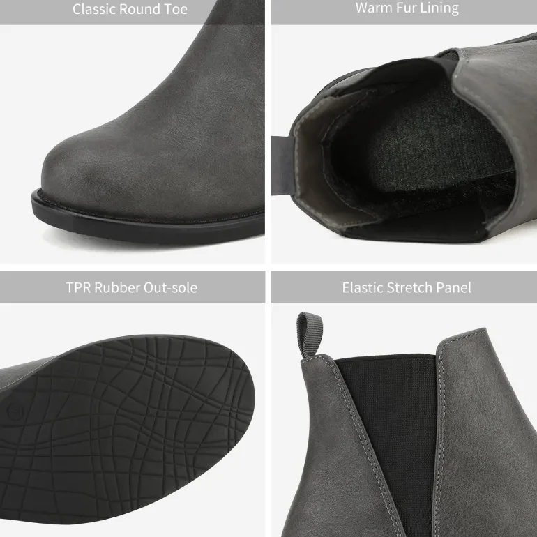 Chunky Low Heel Ankle Booties