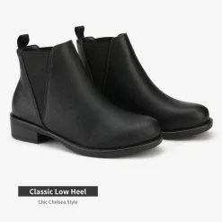 Chunky Low Heel Ankle Booties