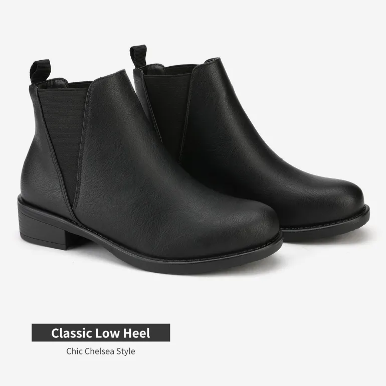 Chunky Low Heel Ankle Booties