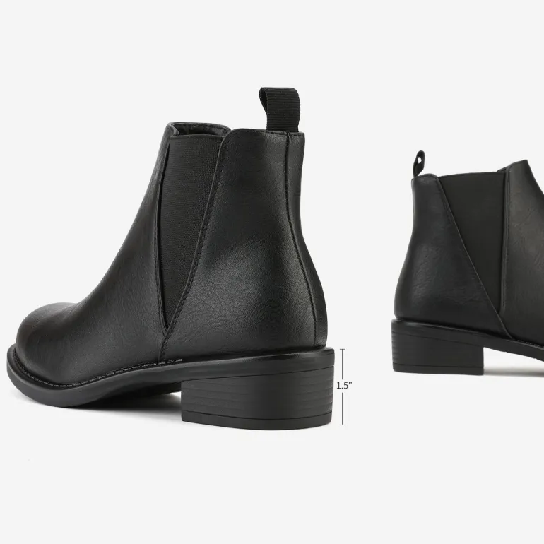 Chunky Low Heel Ankle Booties