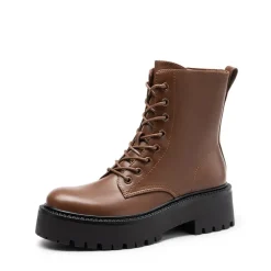 Chunky Non-Slip Combat Ankle Boots