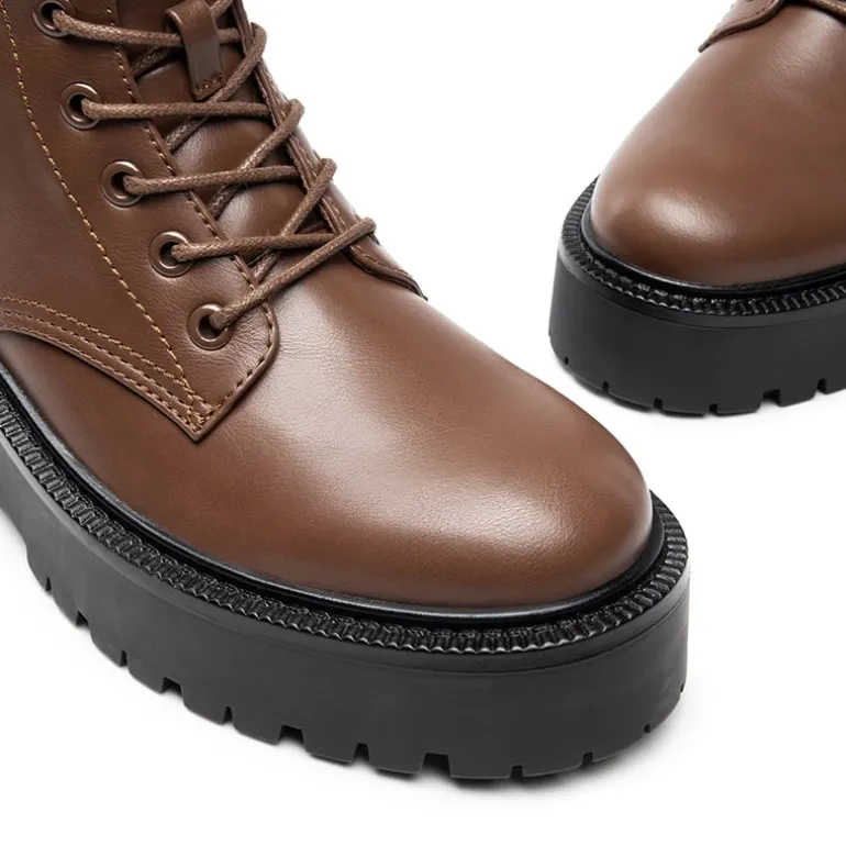 Chunky Non-Slip Combat Ankle Boots