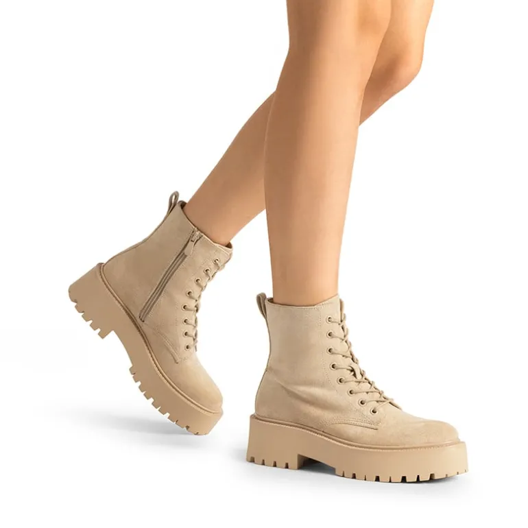 Chunky Non-Slip Combat Ankle Boots