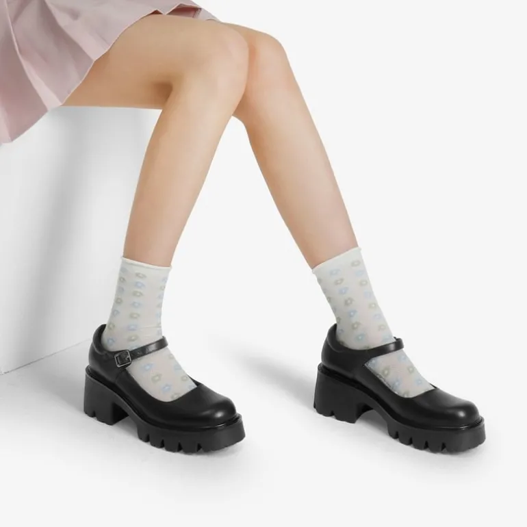 Chunky Platform Mary Jane Pumps