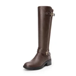 Classic Buckle Riding Knee-High Boot