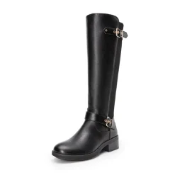 Classic Buckle Riding Knee-High Boot