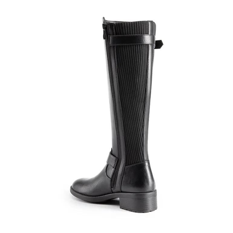 Classic Buckle Riding Knee-High Boot
