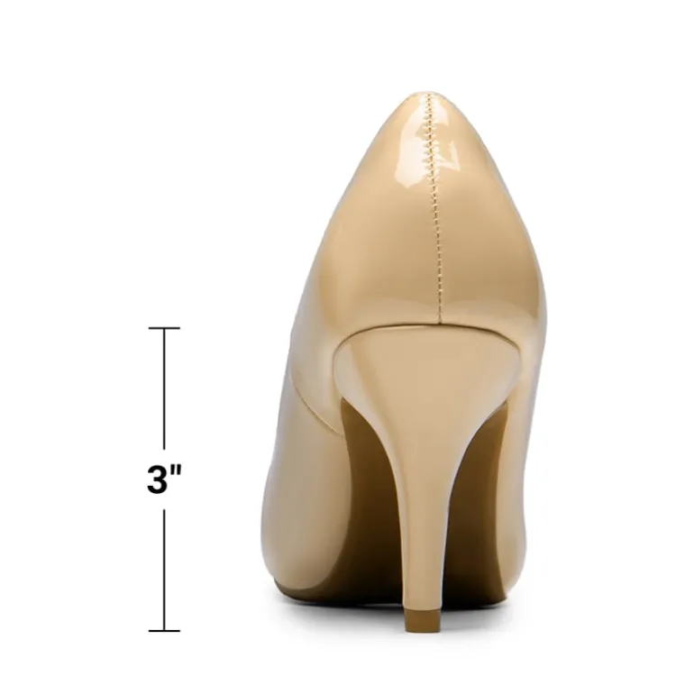 Classic Closed Toe 3 Inch Heels Pumps