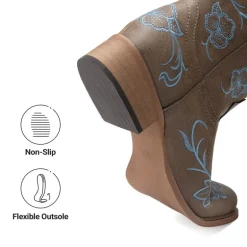 Classic Comfy Square-Toe Mid-Calf Cowboy Boots