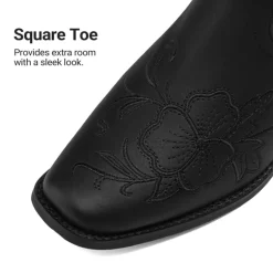Classic Comfy Square-Toe Mid-Calf Cowboy Boots