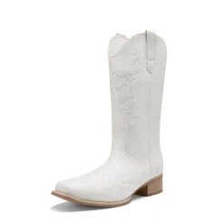Classic Comfy Square-Toe Mid-Calf Cowboy Boots