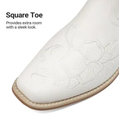 Classic Comfy Square-Toe Mid-Calf Cowboy Boots