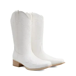 Classic Comfy Square-Toe Mid-Calf Cowboy Boots