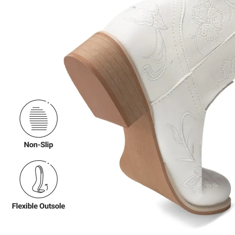 Classic Comfy Square-Toe Mid-Calf Cowboy Boots