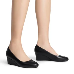 Classic Slip-On Wedge Heel Pumps