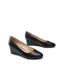 Classic Slip-On Wedge Heel Pumps