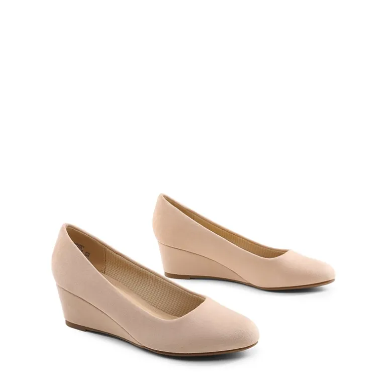 Classic Slip-On Wedge Heel Pumps