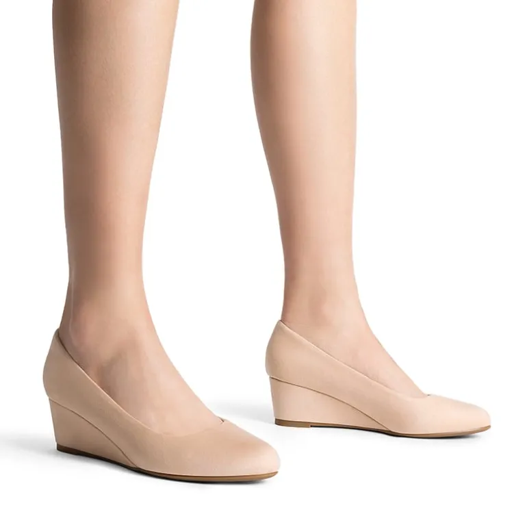 Classic Slip-On Wedge Heel Pumps