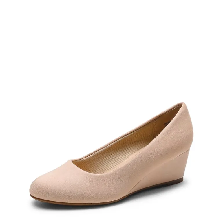 Classic Slip-On Wedge Heel Pumps