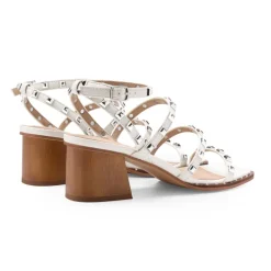 Clear Rhinestone Strappy Chunky Heels
