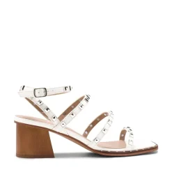 Clear Rhinestone Strappy Chunky Heels