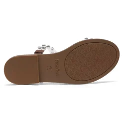 Clear Studded Rhinestone Flat Sandals